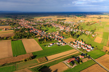 Vue aérienne de Rue des Forgerons à Seebach dans le département Bas Rhin, France