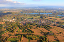 Vue aérienne de Du nord-ouest à Mothern dans le département Bas Rhin, France