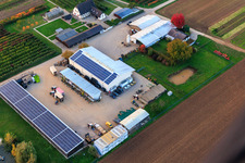 Jardin du fermier à Winden dans le département Rhénanie-Palatinat, Allemagne vue du ciel