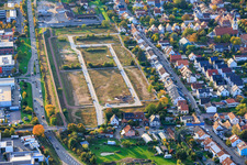 Vue aérienne de Nouvelle zone de développement Im Storchenring en cours d'aménagement à le quartier Queichheim in Landau in der Pfalz dans le département Rhénanie-Palatinat, Allemagne