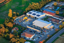 Vue aérienne de Union Bauzentrum Hornbach BZA-Kapellen à le quartier Kapellen in Kapellen-Drusweiler dans le département Rhénanie-Palatinat, Allemagne