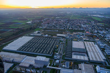 Vue aérienne de De l'est à Offenbach an der Queich dans le département Rhénanie-Palatinat, Allemagne
