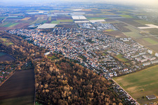 Vue aérienne de Du nord à le quartier Maudach in Ludwigshafen am Rhein dans le département Rhénanie-Palatinat, Allemagne
