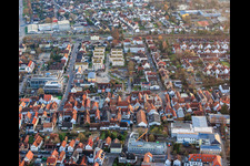 Vue aérienne de Fosse de construction pour l'agrandissement du complexe résidentiel en centre-ville à Kandel dans le département Rhénanie-Palatinat, Allemagne
