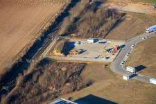 Vue aérienne de Zone industrielle de la vallée de Speyer à Rülzheim dans le département Rhénanie-Palatinat, Allemagne