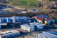 Vue aérienne de RelineEurope GmbH à Wörth am Rhein dans le département Rhénanie-Palatinat, Allemagne