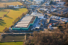 Construction d'un nouveau parc logistique par HANSAINVEST et DFI-Real-Estate Kandel pour FRISCHEPLATTFORM SÜDWEST de Gemüsering Stuttgart GmbH à Wörth am Rhein dans le département Rhénanie-Palatinat, Allemagne d'en haut