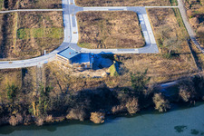 Nouvelle zone de développement entre Michelsbach et Fischmal à Leimersheim dans le département Rhénanie-Palatinat, Allemagne hors des airs