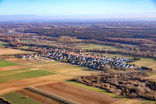 Vue aérienne de Du nord-ouest à Herxheimweyher dans le département Rhénanie-Palatinat, Allemagne