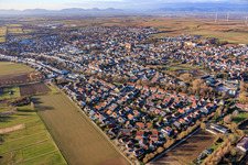 Vue aérienne de Rue Anne Frank à Herxheim bei Landau dans le département Rhénanie-Palatinat, Allemagne