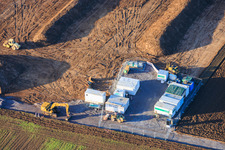 Vue aérienne de Travaux de terrassement à Rohrbach dans le département Rhénanie-Palatinat, Allemagne