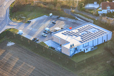 Vue aérienne de Marché frais WASGAU Neupotz à Neupotz dans le département Rhénanie-Palatinat, Allemagne