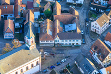 Vue aérienne de Restaurant Zum Karpfen à Neupotz dans le département Rhénanie-Palatinat, Allemagne