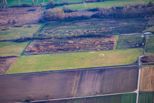 Vue aérienne de Billigheimer Bruch à le quartier Mühlhofen in Billigheim-Ingenheim dans le département Rhénanie-Palatinat, Allemagne