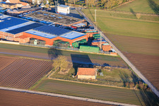 Enregistrement par drone de BRASSERIE BELLHEIMER - PARK & Bellheimer Breweries GmbH & Co. KG à Bellheim dans le département Rhénanie-Palatinat, Allemagne