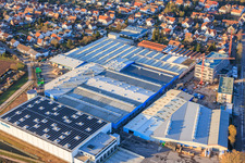 Photographie aérienne de Nouveau chantier de construction sur le terrain de Kardex Remstar à Bellheim dans le département Rhénanie-Palatinat, Allemagne