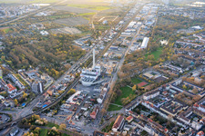 Industriestr avec GML – Gemeinschafts-Müllheizkraftwerk Ludwigshafen GmbH à le quartier Hemshof in Ludwigshafen am Rhein dans le département Rhénanie-Palatinat, Allemagne