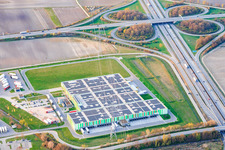 Nouveaux halls du Pfalzmarkt pour les fruits et légumes eG à Mutterstadt dans le département Rhénanie-Palatinat, Allemagne