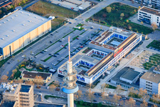 Nouveau bâtiment sur le campus de l'Université des sciences appliquées d'économie et de société de Ludwigshafen à le quartier Mundenheim in Ludwigshafen am Rhein dans le département Rhénanie-Palatinat, Allemagne