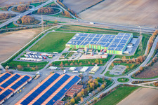 Nouveaux halls du Pfalzmarkt pour les fruits et légumes eG à Mutterstadt dans le département Rhénanie-Palatinat, Allemagne