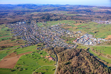 Du nord à le quartier Langensteinbach in Karlsbad dans le département Bade-Wurtemberg, Allemagne