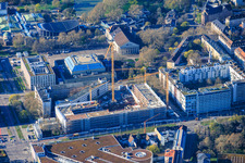 Chantier de construction KARLA sur Kriegstraße, en face de l'hôtel de ville Karlsruhe, au parc des expositions et à proximité de l'hôtel Novotel Karlsruhe, Ville à le quartier Südweststadt in Karlsruhe dans le département Bade-Wurtemberg, Allemagne