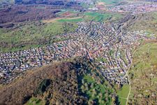 Aperçu des lieux depuis l'est à le quartier Dietlingen in Keltern dans le département Bade-Wurtemberg, Allemagne