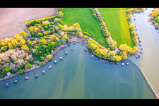 Pont sur le lac Étang du Welschhof à Puttelange-aux-Lacs dans le département Moselle, France