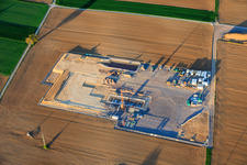 Site de construction du deuxième site de forage profond de Vulcan Energy entre Rohrbach et Insheim pour l'extraction d'énergie géothermique et de lithium à Rohrbach dans le département Rhénanie-Palatinat, Allemagne