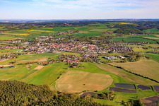 Vue de la ville depuis le nord à Neustadt an der Orla dans le département Thuringe, Allemagne