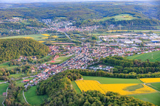 Du nord à le quartier Gleisenau in Ebelsbach dans le département Bavière, Allemagne
