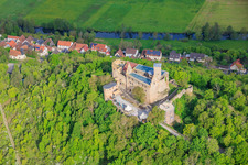 Château de Trimburg vu du sud-est à le quartier Trimberg in Elfershausen dans le département Bavière, Allemagne