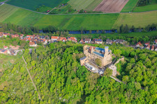 Château de Trimburg vu du sud-est à le quartier Trimberg in Elfershausen dans le département Bavière, Allemagne