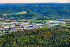 Zone industrielle Eltmann avec la papeterie Palm GmbH & Co. | Usine Eltmann et site de TenneT TSO GmbH à Ebelsbach à le quartier Limbach in Eltmann dans le département Bavière, Allemagne