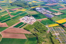 Chantier de construction de la station de conversion HVDC Südlink DC4B - Bergrheinfeld à Bergrheinfeld dans le département Bavière, Allemagne