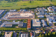 Zone industrielle de Landau Est avec le site de démolition de l'ancien site de Ronal GmbH (anciennement Alcan Aluminium-Presswerk Pfalz GmbH), fermé depuis 2005. à Landau in der Pfalz dans le département Rhénanie-Palatinat, Allemagne