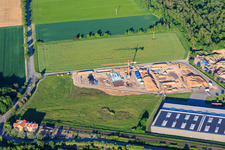 Zone de construction du nouveau campus X2E pour les bâtiments administratifs et de production à Rohrbach dans le département Rhénanie-Palatinat, Allemagne