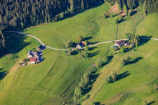 Trois fermes de la Forêt-Noire et la chapelle de Mooswald à le quartier Diesenhof in Lauterbach dans le département Bade-Wurtemberg, Allemagne