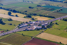 Aire de repos de Serways sur la route des vins du Palatinat, sur l'A65 à Edesheim dans le département Rhénanie-Palatinat, Allemagne