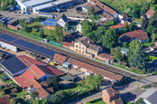 Gare ferroviaire à Edesheim dans le département Rhénanie-Palatinat, Allemagne