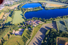 Avec un club d'équitation Speyer eV sur les rives du Wammsee à le quartier Ludwigshof in Speyer dans le département Rhénanie-Palatinat, Allemagne