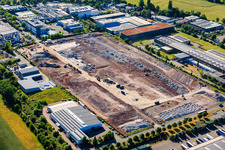Zone industrielle de Landau Est avec le site de démolition de l'ancien site de Ronal GmbH (anciennement Alcan Aluminium-Presswerk Pfalz GmbH), fermé depuis 2005. à Landau in der Pfalz dans le département Rhénanie-Palatinat, Allemagne