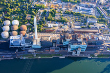 Grande centrale électrique Mannheim sur les rives du Rhin à le quartier Neckarau in Mannheim dans le département Bade-Wurtemberg, Allemagne