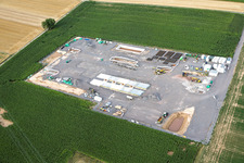 Chantier de construction du deuxième site de forage sur le Trappelberg du projet Lionheart de Vulcan Energy, destiné à assurer l'approvisionnement futur en chaleur neutre en carbone de la ville de Landau, ainsi qu'à l'extraction de lithium et à la production d'électricité via une centrale ORC. à Rohrbach dans le département Rhénanie-Palatinat, Allemagne