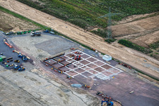 Parc industriel D12 avec site de construction d'une centrale géothermique et d'un poste de transformation de Vulcan, situé au sud-est. à Landau in der Pfalz dans le département Rhénanie-Palatinat, Allemagne