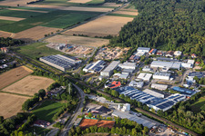 Parc industriel Große Ahlmühle avec le chantier du nouveau campus X2E pour les bâtiments administratifs et de production à Rohrbach dans le département Rhénanie-Palatinat, Allemagne