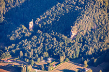 Ruines de Wolfsfeldsen et de Klein-Arnsberg / Château du Petit-Arnsberg à Obersteinbach dans le département Bas Rhin, France