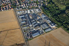 Parc industriel Römeräcker avec W+W Holzelementbau Nordbaden GmbH et GartenWERK - Tobias Erb e.K. à le quartier Hochstetten in Linkenheim-Hochstetten dans le département Bade-Wurtemberg, Allemagne