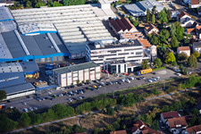 Chantier de construction du nouveau bâtiment administratif de Kardex Remstar à Bellheim dans le département Rhénanie-Palatinat, Allemagne