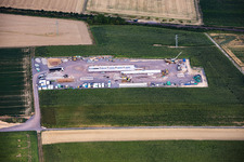 Chantier de construction du deuxième site de forage sur le Trappelberg du projet Lionheart de Vulcan Energy, destiné à assurer l'approvisionnement futur en chaleur neutre en carbone de la ville de Landau, ainsi qu'à l'extraction de lithium et à la production d'électricité via une centrale ORC. à Rohrbach dans le département Rhénanie-Palatinat, Allemagne